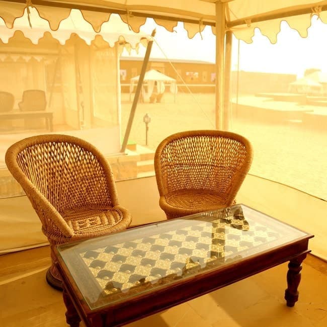 Jaisalmer-Seating Areas Inside the Tent